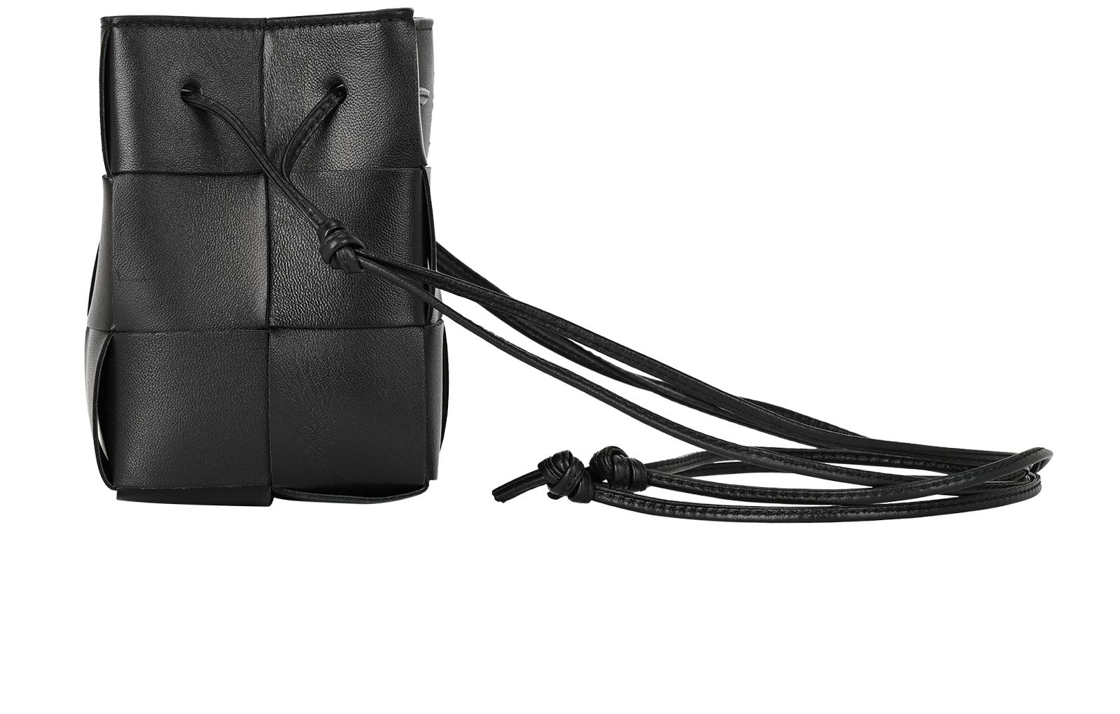 Mini Cassette Bucket Bag, &pound;390, Handbags, Black, Leather, Bottom view